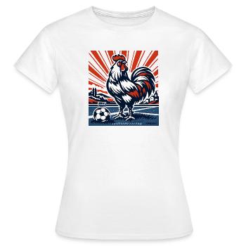 Allez France Mascot Football Summer - Women's T-Shirt - white - Front - AI Model Female 172 dark (172cm)