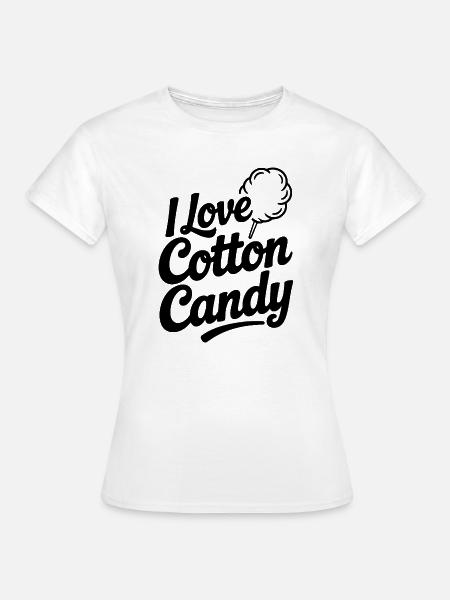 Ich liebe Zuckerwatte - Frauen T-Shirt - Weiß