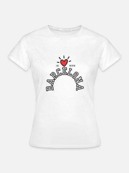 In Love with Barcelona - Frauen T-Shirt - Weiß