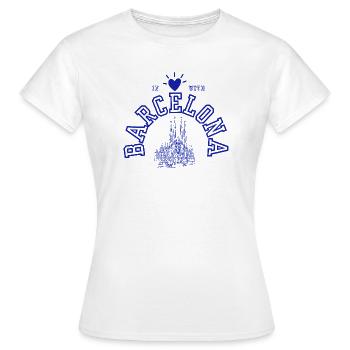 Barcelona Liebe mit Sagrada Família - Frauen T-Shirt - Weiß - Vorne - AI Model Female 172 dark (172cm)