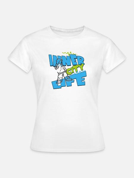 Innenstadtleben – Stadtkultur Grafikdesign - Frauen T-Shirt - Weiß
