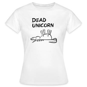 Dead Unicorn  - Frauen T-Shirt - Weiß - Vorne - AI Model Female 172 dark (172cm)