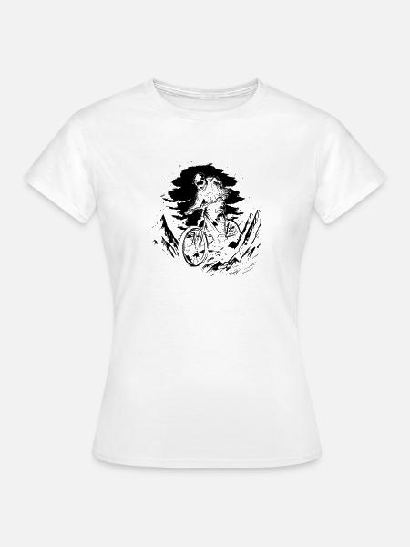 Mountainbike - Frauen T-Shirt - Weiß