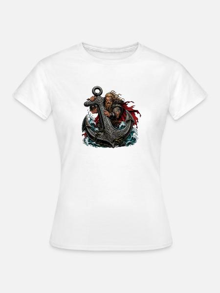 Nordischer Krieger und Stahlanker - Frauen T-Shirt - Weiß
