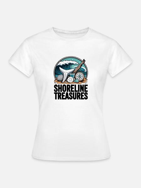 Shoreline Treasures Sonnenuntergang - Frauen T-Shirt - Weiß