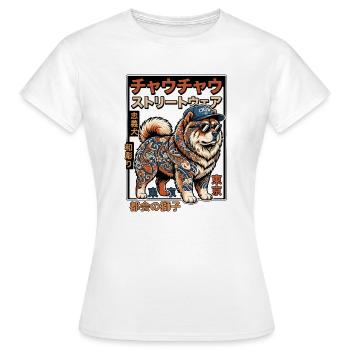 Chow Chow Shibuya Harajuku - Frauen T-Shirt - Weiß - Vorne - AI Model Female 172 dark (172cm)