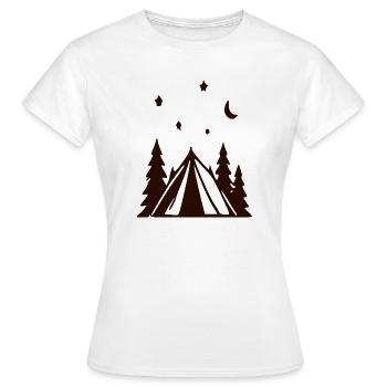 Forest Camp Starry Night - Women's T-Shirt - white - Front - AI Model Female 172 dark (172cm)