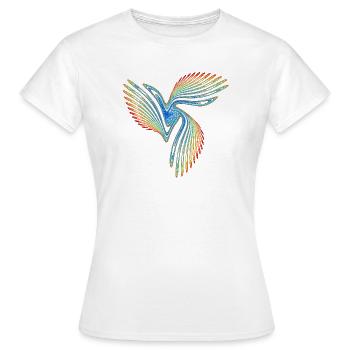 Bunter Paradiesvogel - Frauen T-Shirt - Weiß - Vorne - AI Model Female 172 dark (172cm)