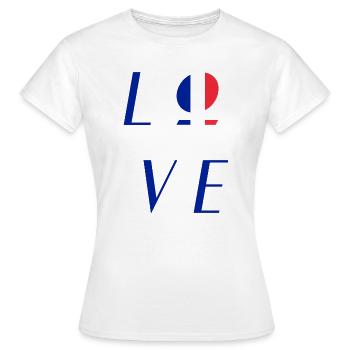 Logo tricolore France France - T-shirt Femme - blanc - Devant - AI Model Female 172 dark (172cm)