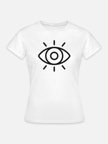 Augensichtlinien-Symbol Sichtbarkeitsbewusstsein A - Frauen T-Shirt - Weiß