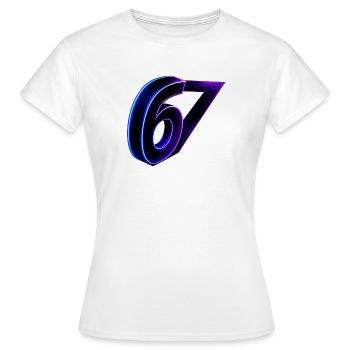 67 Néon Lumineux - T-shirt Femme - blanc - Devant - AI Model Female 172 dark (172cm)
