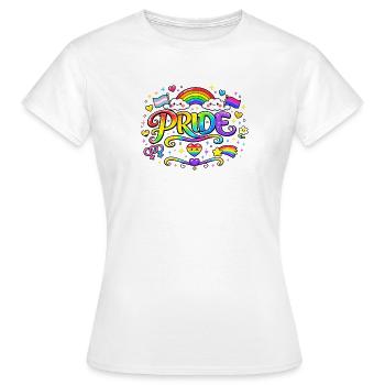 Orgueil L’amour est l’amour - T-shirt Femme - blanc - Devant - AI Model Female 172 dark (172cm)