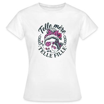 Wie Mutter, so Tochter, Leopardenbrötchen, - Frauen T-Shirt - Weiß - Vorne - AI Model Female 172 dark (172cm)