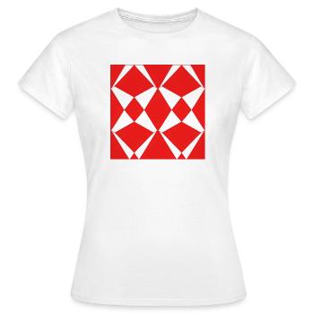 Crimson Diamond Tessellation - Women's T-Shirt - white - Front - AI Model Female 172 dark (172cm)