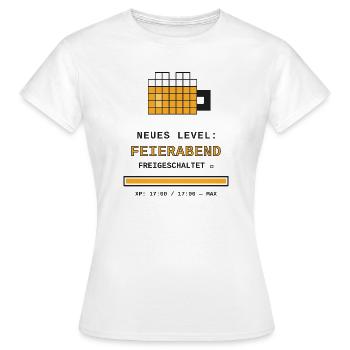 Level After-Work Gaming Beer - Women's T-Shirt - white - Front - AI Model Female 172 dark (172cm)