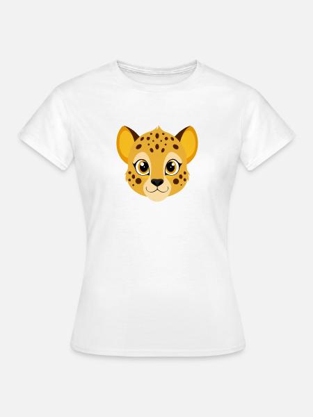 Gepardengesicht - Frauen T-Shirt - Weiß