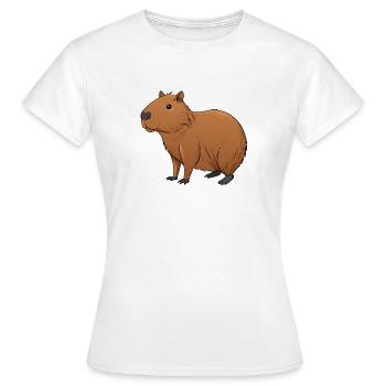 Capybara - Frauen T-Shirt - Weiß - Vorne - AI Model Female 172 dark (172cm)