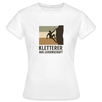 Kletterer Aus Leidenschaft - Frauen T-Shirt - Weiß - Vorne - AI Model Female 172 dark (172cm)