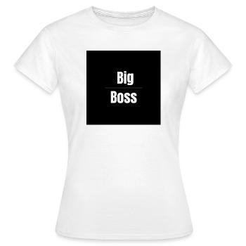 Contrast Typo - Women's T-Shirt - white - Front - AI Model Female 172 dark (172cm)