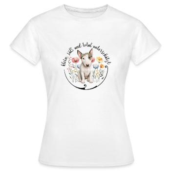 Bull terrier petit, mignon et totalement sous-estimé - T-shirt Femme - blanc - Devant - AI Model Female 172 dark (172cm)