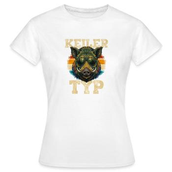 KeilerTyp Retro Wald - Frauen T-Shirt - Weiß - Vorne - AI Model Female 172 dark (172cm)