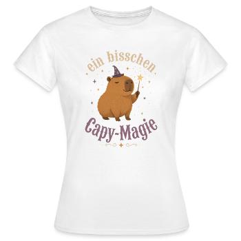 Ein bisschen Capy-Magie Zauberer - Frauen T-Shirt - Weiß - Vorne - AI Model Female 172 dark (172cm)
