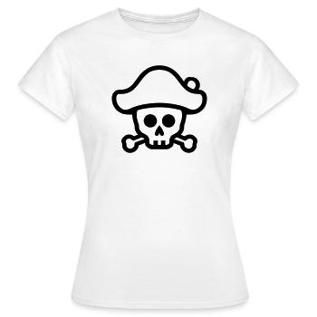 tête de mort - T-shirt Femme - blanc - Devant - AI Model Female 172 dark (172cm)