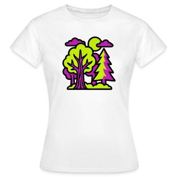 Discgolf Parcours Natur Logo - Frauen T-Shirt - Weiß - Vorne - AI Model Female 172 dark (172cm)