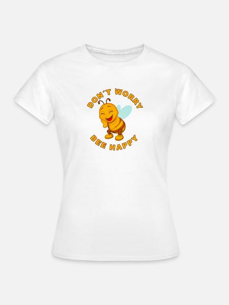 Optimistische Biene in fröhlicher Pose - Frauen T-Shirt - Weiß