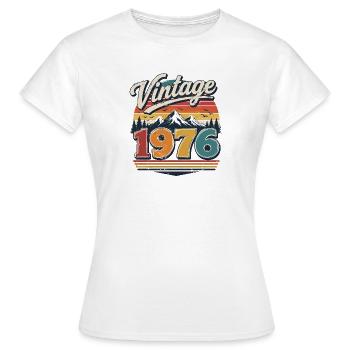 Vintage-Geburtstagsgeschenk für Männer 1976 für 47 Jahre - Frauen T-Shirt - Weiß - Vorne - AI Model Female 172 dark (172cm)