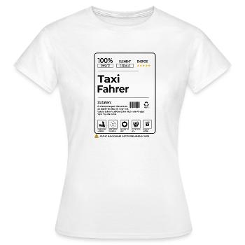 Taxifahrer – 100 % Erfahrung & Geduld - Frauen T-Shirt - Weiß - Vorne - AI Model Female 172 dark (172cm)