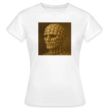 Tête de dents – sculpture surréaliste - T-shirt Femme - blanc - Devant - AI Model Female 172 dark (172cm)