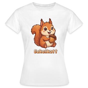Plattdüütsch Edition: Eckelkatt - Women's T-Shirt - white - Front - AI Model Female 172 dark (172cm)