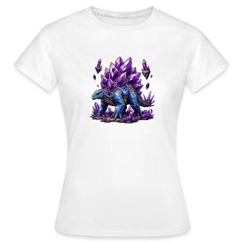 Dragon de Cristal Azur - T-shirt Femme - blanc - Devant - AI Model Female 172 dark (172cm)
