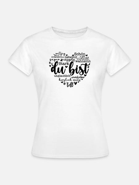 Du Bist Wundervoll Wortwolke Design - Frauen T-Shirt - Weiß