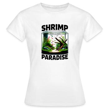Shrimp Paradise Aquascaping Traum - Frauen T-Shirt - Weiß - Vorne - AI Model Female 172 dark (172cm)