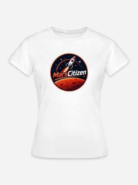 Mars Citizen Raketenabzeichen - Frauen T-Shirt - Weiß