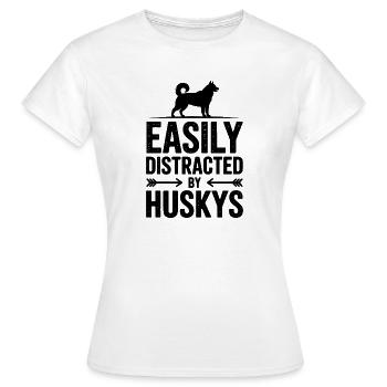 Husky Sprüche Huskies Lustiges Husky Geschenk - Frauen T-Shirt - Weiß - Vorne - AI Model Female 172 dark (172cm)