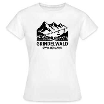 Grindelwald, Suisse - T-shirt Femme - blanc - Devant - AI Model Female 172 dark (172cm)