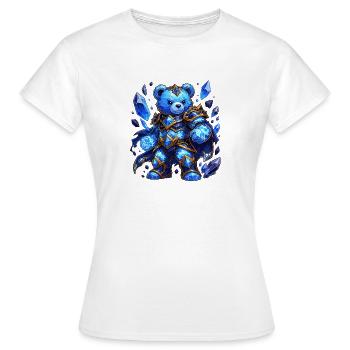 Eiszauber Bärenkrieger Kristallrüstung - Frauen T-Shirt - Weiß - Vorne - AI Model Female 172 dark (172cm)