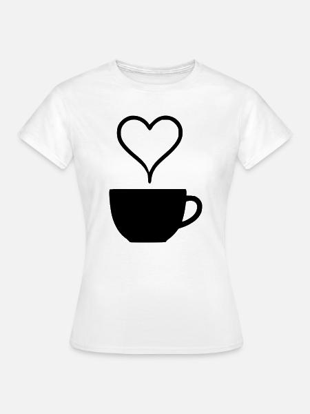 Kaffee Kaffeetasse Espresso Tasse Geschenk Kaffeet - Frauen T-Shirt - Weiß