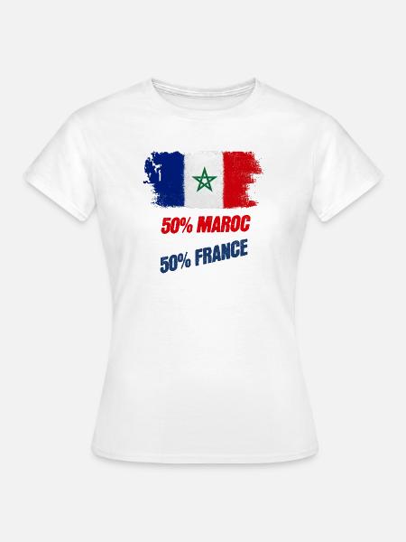 Halb Marokkanisch, halb Franzose - Frauen T-Shirt - Weiß