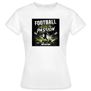 Passion du football – mon rêve d’équipe - T-shirt Femme - blanc - Devant - AI Model Female 172 dark (172cm)