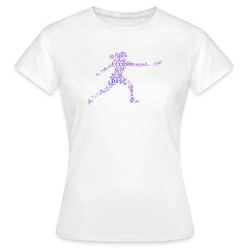 Cadeau des sports de disque pour un athlète de disque - T-shirt Femme - blanc - Devant - AI Model Female 172 dark (172cm)