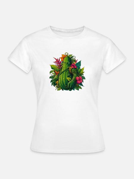 Zucchini Übeltäter im Blattgewand - Frauen T-Shirt - Weiß