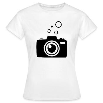 Unterwasserkamera Kamera Taucher tauchen Geschenk - Frauen T-Shirt - Weiß - Vorne - AI Model Female 172 dark (172cm)