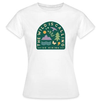 the-wild-is-calling-design - T-shirt Femme - blanc - Devant - AI Model Female 172 dark (172cm)