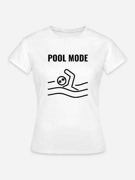 Pool Mode – Ab ins Wasser - Frauen T-Shirt - Weiß