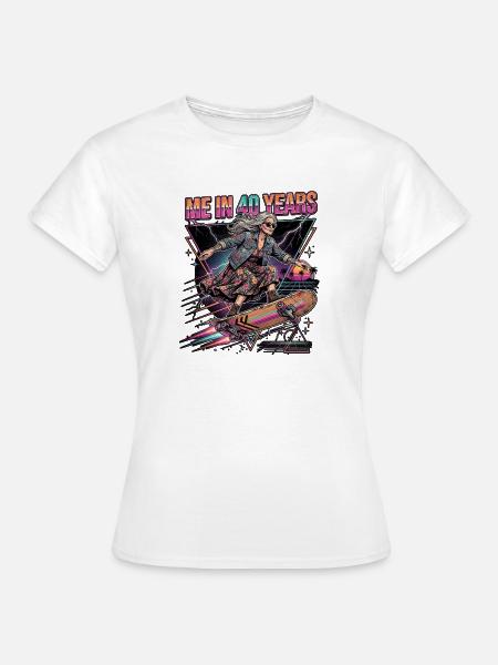 Hippie Freigeist Skateboarding - Frauen T-Shirt - Weiß