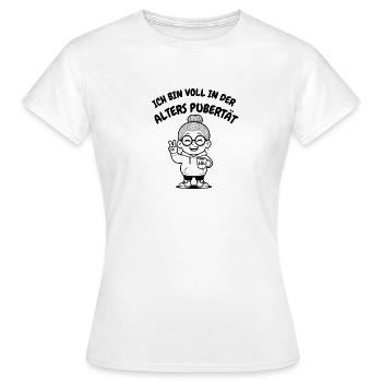 Alters Pubertät - Frauen T-Shirt - Weiß - Vorne - AI Model Female 172 dark (172cm)
